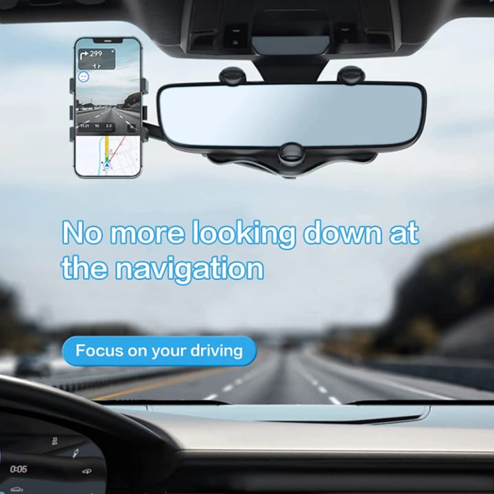 Support Téléphone pour Rétroviseur de Voiture