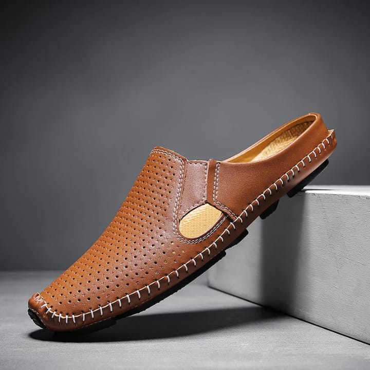 Chaussures Slip-On en Cuir Véritable – Élégance et Confort Haut de Gamme
