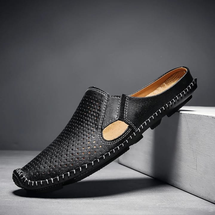 Chaussures Slip-On en Cuir Véritable – Élégance et Confort Haut de Gamme