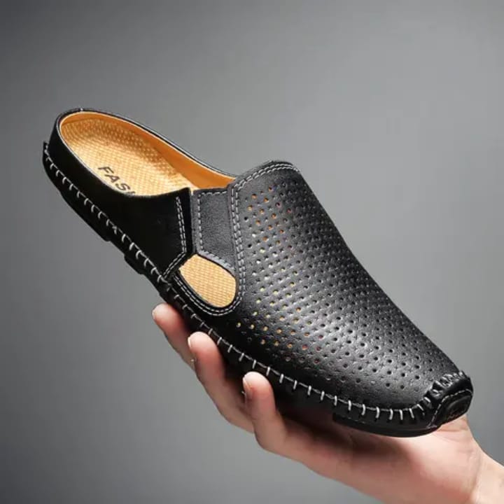 Chaussures Slip-On en Cuir Véritable – Élégance et Confort Haut de Gamme