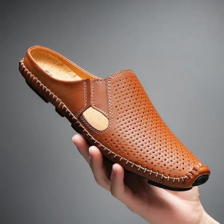 Chaussures Slip-On en Cuir Véritable – Élégance et Confort Haut de Gamme