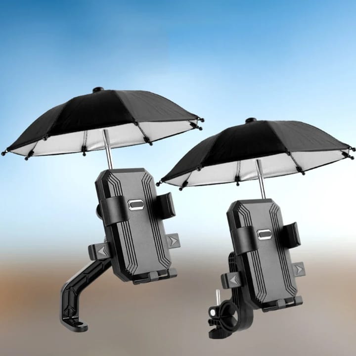 Support Téléphone Moto/Vélo avec Parapluie Intégré