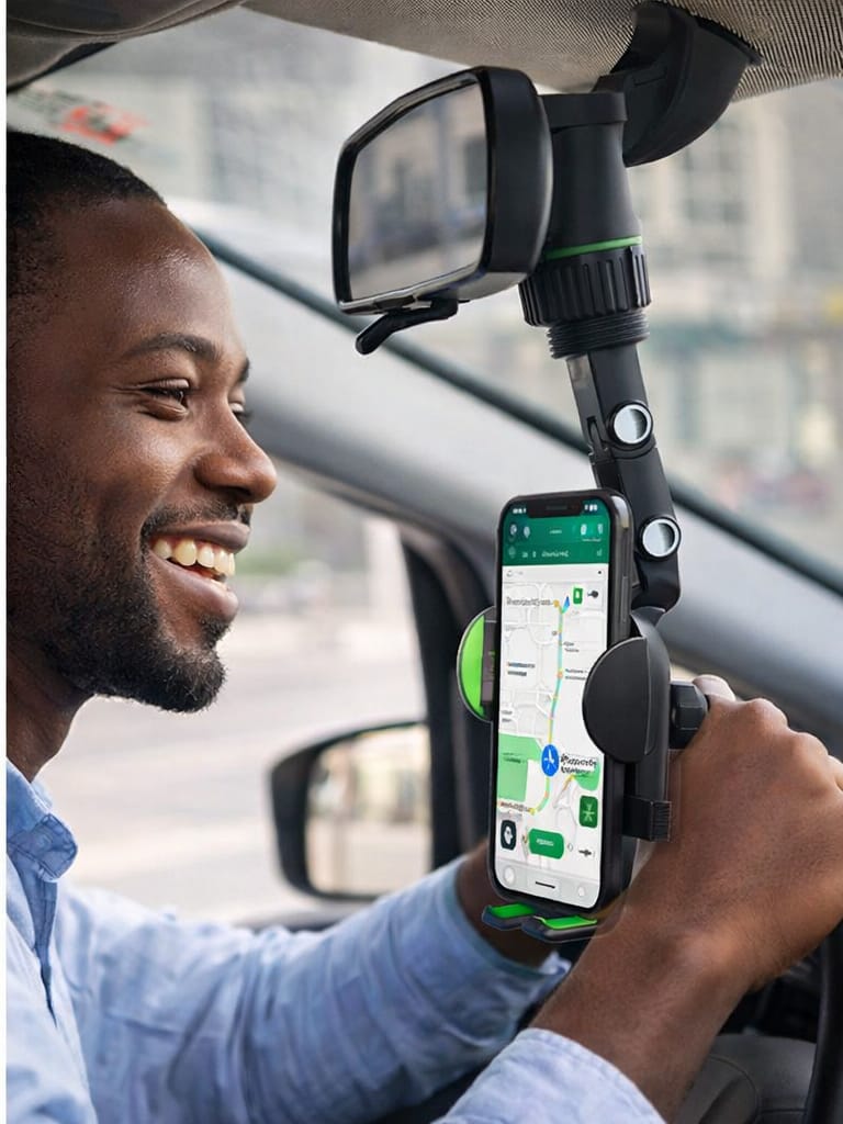 Support Téléphone Rétroviseur 360°